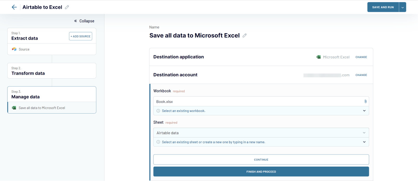 Manage Airtable data to load to Excel